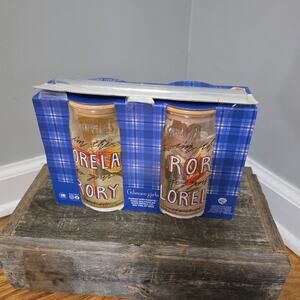 ​Gilmore Girls Glass Tumbler Set with Straws 16oz Lorelai & Rory 2-Pack New